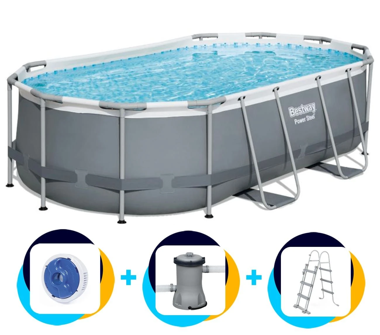 Bestway Zwembad 427 X 250 X 100 Cm | Power Steel Met Ovaalframe 3 Bestway Zwembad 427 X 250 X 100 Cm | Power Steel Met Ovaalframe
