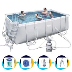 Bestway Zwembad 412 X 201 X 122 Cm | Rechthoekig Power Steel
