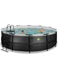 EXIT TOYS EXIT Black Leather Zwembad ø488x122cm Met Filterpomp - Zwart -Intex Winkel exit black leather zwembad o488x122cm met filterpomp zwart 5