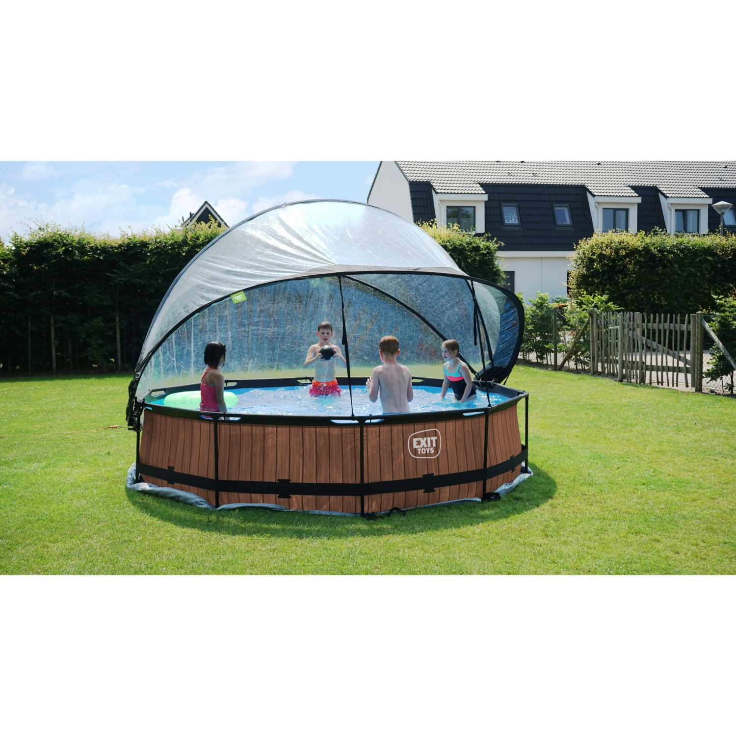 EXIT TOYS EXIT Black Wood Zwembad ø360x76cm Met Filterpomp En Overkapping - Zwart 13 EXIT TOYS EXIT Black Wood Zwembad ø360x76cm Met Filterpomp En Overkapping - Zwart - Afbeelding 11