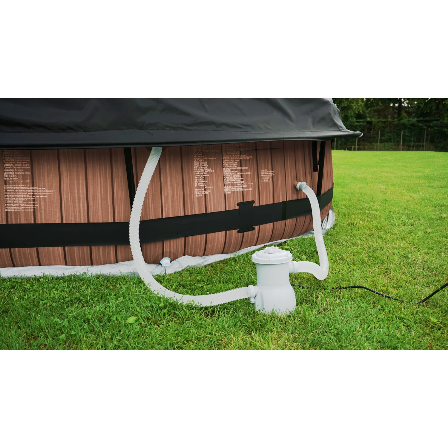 EXIT TOYS EXIT Black Wood Zwembad ø360x76cm Met Filterpomp En Overkapping - Zwart 16 EXIT TOYS EXIT Black Wood Zwembad ø360x76cm Met Filterpomp En Overkapping - Zwart - Afbeelding 14