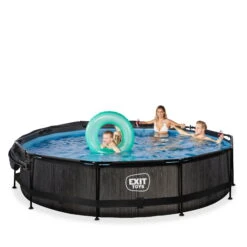 EXIT TOYS EXIT Black Wood Zwembad ø360x76cm Met Filterpomp En Schaduwdoek - Zwart -Intex Winkel exit black wood zwembad o360x76cm met filterpomp en schaduwdoek zwart 7