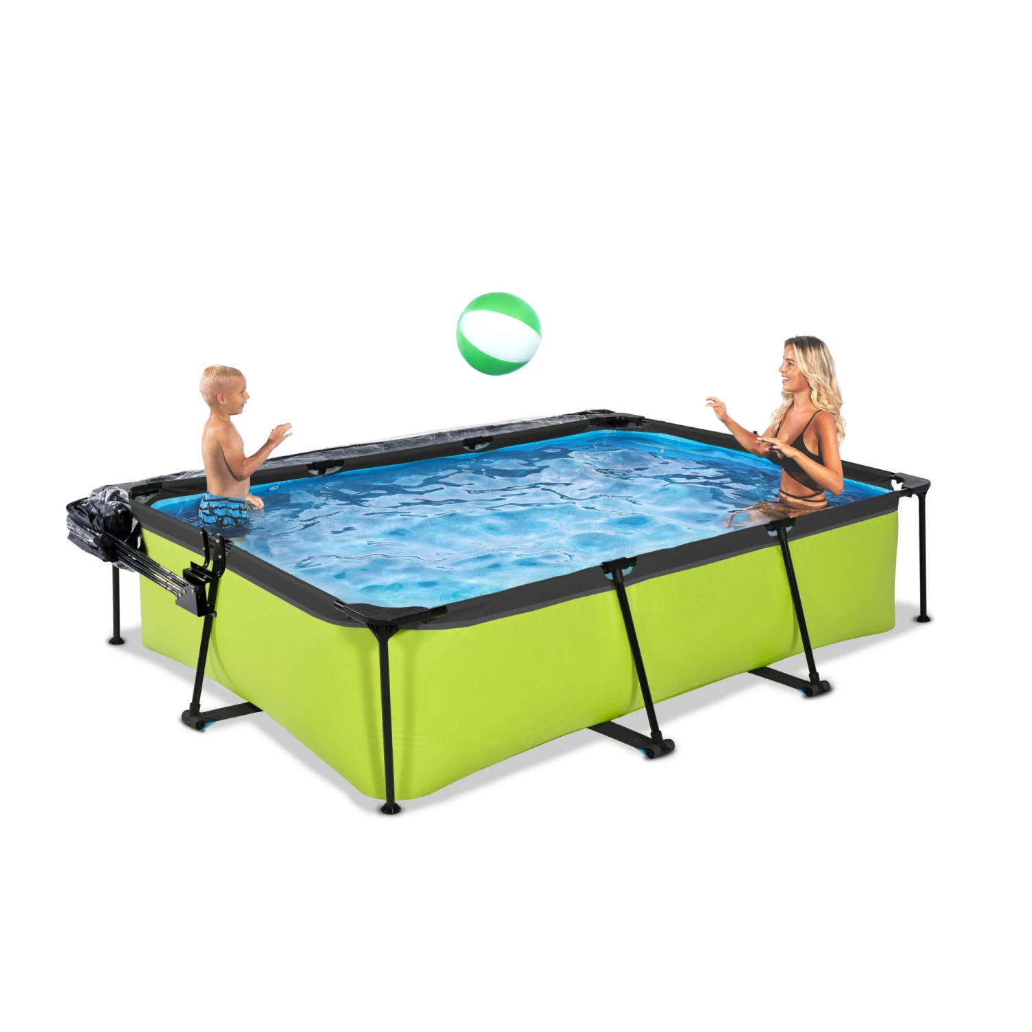 EXIT TOYS EXIT Lime Zwembad 300x200x65cm Met Filterpomp En Overkapping - Groen 12 EXIT TOYS EXIT Lime Zwembad 300x200x65cm Met Filterpomp En Overkapping - Groen - Afbeelding 10