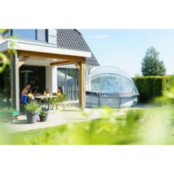 EXIT TOYS EXIT Soft Grey Zwembad ø360x76cm Met Filterpomp En Overkapping - Grijs -Intex Winkel exit soft grey zwembad o360x76cm met filterpomp en overkapping grijs 10