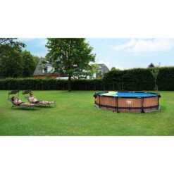 EXIT TOYS EXIT Stone Zwembad ø360x76cm Met Filterpomp - Grijs -Intex Winkel exit stone zwembad o360x76cm met filterpomp grijs 7