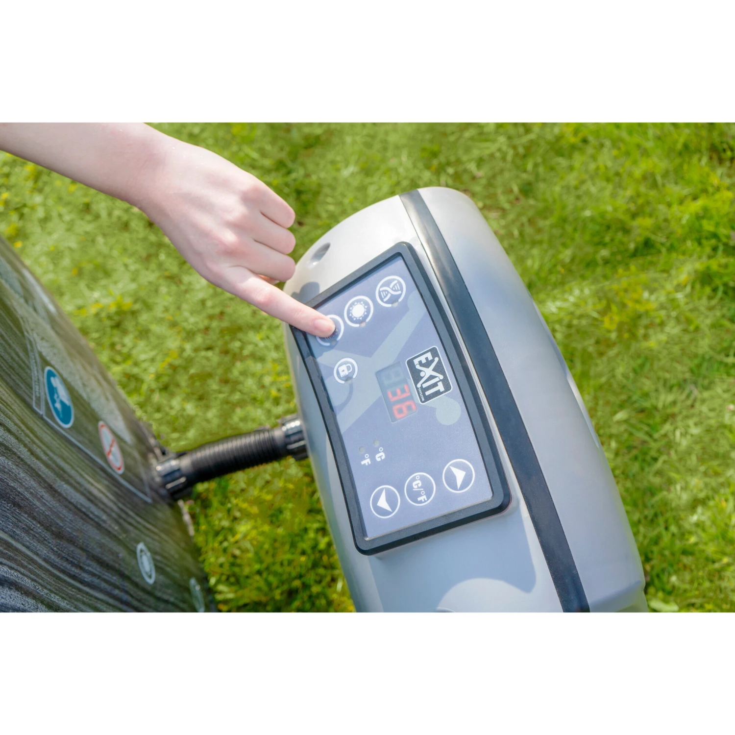 EXIT TOYS EXIT Wood Deluxe Spa (4 Personen) - Donkergrijs 14 EXIT TOYS EXIT Wood Deluxe Spa (4 Personen) - Donkergrijs - Afbeelding 12