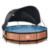 EXIT TOYS EXIT Wood Zwembad ø360x76cm Met Filterpomp En Schaduwdoek - Bruin -Intex Winkel exit wood zwembad o360x76cm met filterpomp en schaduwdoek bruin