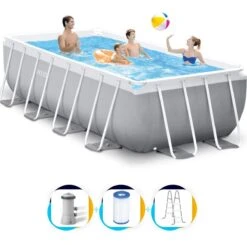 Intex Zwembad 400 X 200 X 122 | Rechthoek Prism Frame Met Filterpomp