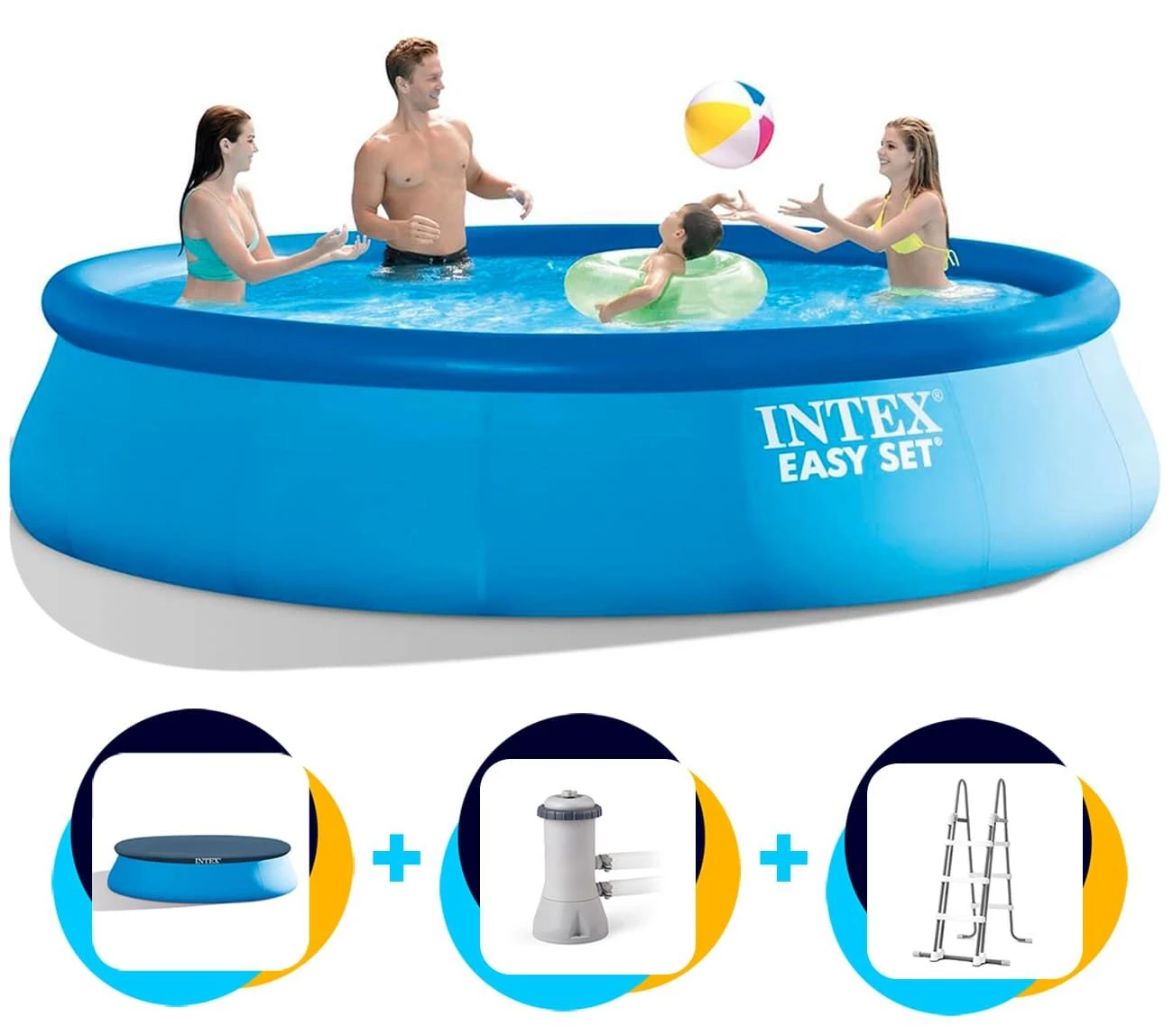 Intex Zwembad 457 X 107 | Easy Set Met Filterpomp 3 Intex Zwembad 457 X 107 | Easy Set Met Filterpomp