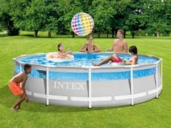Nieuwkomers -Intex Winkel piscine tubulaire prism frame clearview ronde 427 x 107 m intex